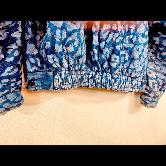 Fabulous Vintage Denim Quilted Cheetah Jacket - Picture 10 of 16